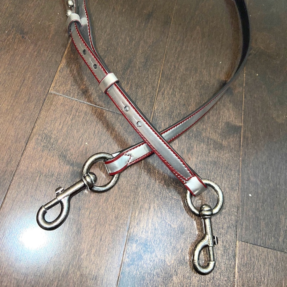 Marc Jacobs - 'Snapshot' Bag Strap - Silver/Maroon Patent Leather - Rare Strap